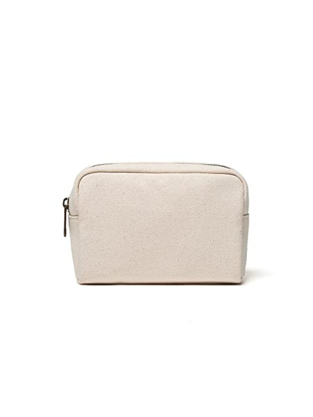 Cotton Canvas Small Makeup Bag Compact Toiletry Pouch